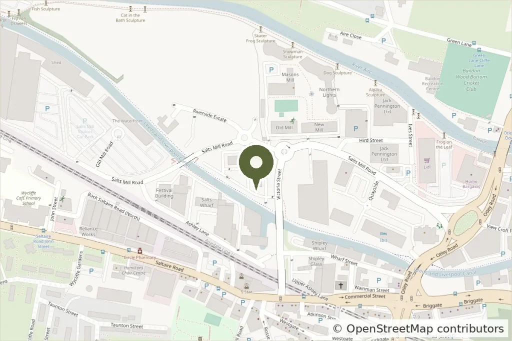 Map showing the location of our Bradford office