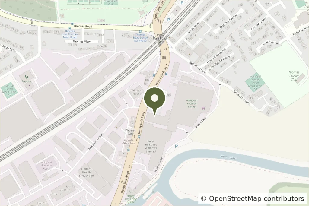 Map showing the location of our Wakefield office