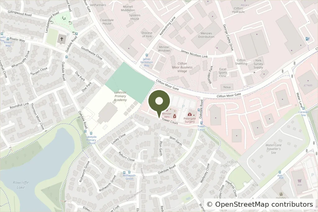 Map showing the location of our York office